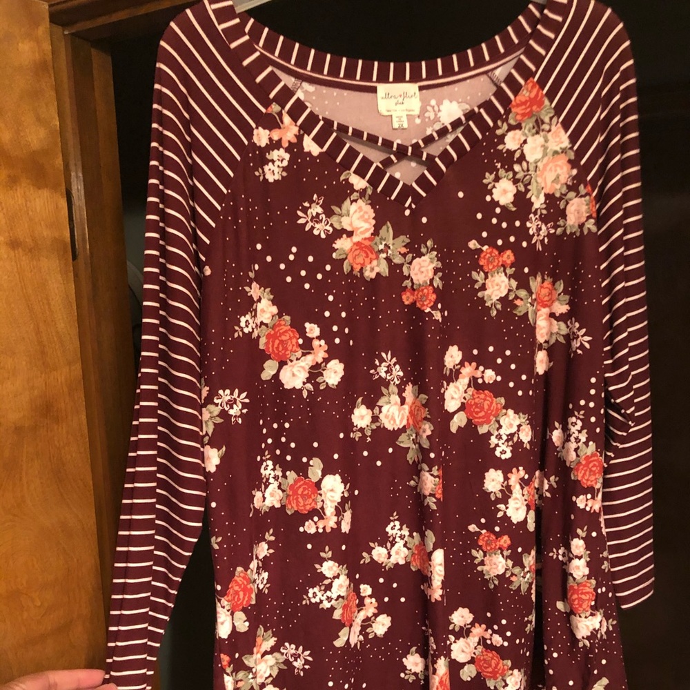 Multi-print blouse